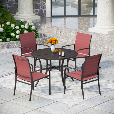 Leonard Round 4 - Person 42" Long Dining Set