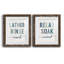 Lather Rinse Répétition - ensemble d'art textuel 2 pièces-983734402-983734400