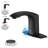 Automatic Sensor Touchless Bathroom Sink Faucet With Deck Plate In Matte Black