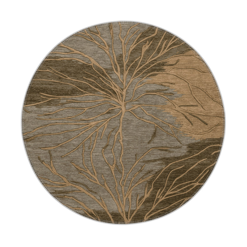 Nature Beige Indoor and Outdoor Area Rug, Rectangle 5' x 7'