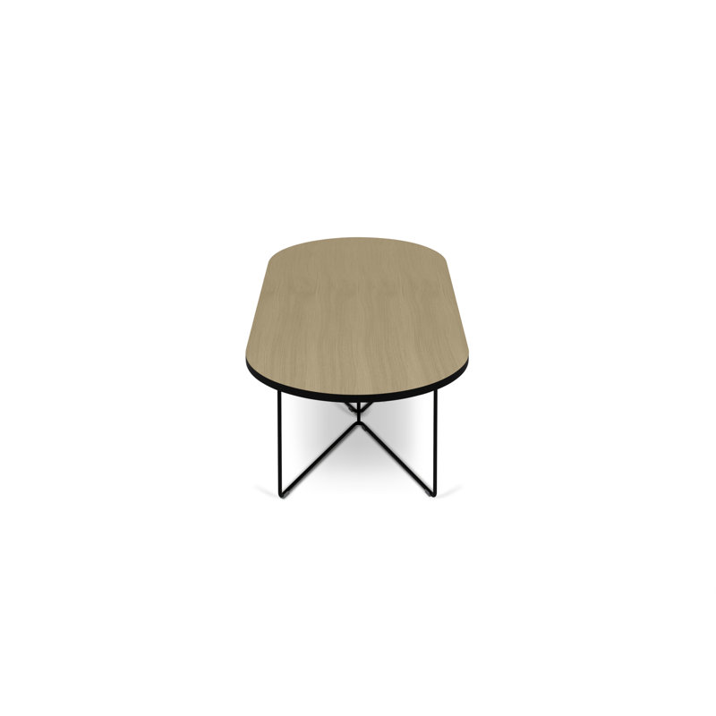 Oval Coffee Table, Light Oak Veneer 