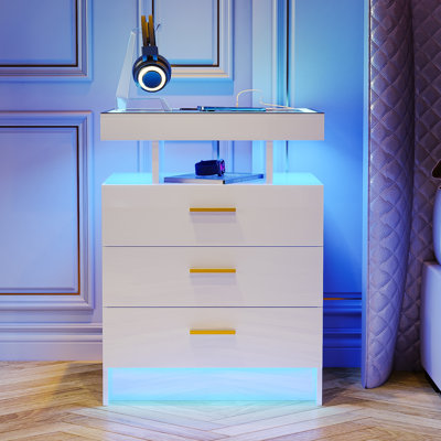 50cm W Bedside Table
