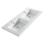 Dowell 49'' Rectangular Drop-In Double Bathroom Vanity Top with Sink and Overflow
