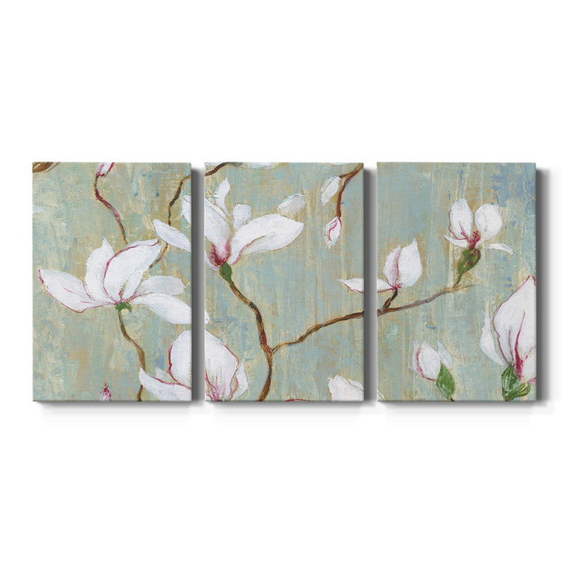 Dogwood Morning II - toile tendue avec châssis de qualité supérieure - prête à être accrochée, H 12 po x l 24 po x P 1 po