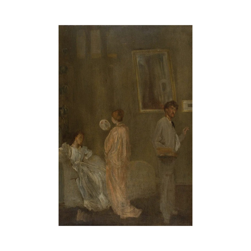 The Artist's Studio by James Abbott McNeill Whistler - 1 Piece Wall Art on Canvas, 30.48 cm H x 20.32cm W x 1.905cm D