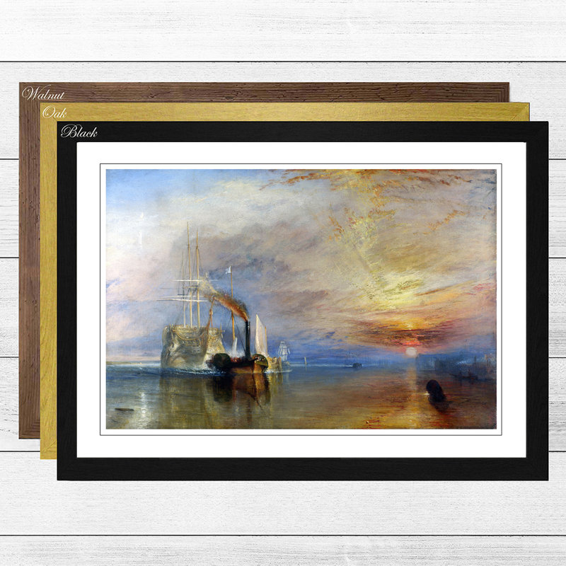The Fighting Temeraire - Framed Print, Black