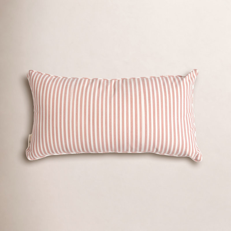 THROW PILLOW - RECTANGLE- LAURENS PINK STRIPE, Pink