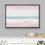 Plage côtière, rose, bleu sarcelle, vagues de l'océan, nature, paysage, illustrations, moderne, rustique-101091224-101091226