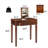 Vintage Solid Wood Vanity And Writing Desk With Flip Mirror & Storage Drawers-2055717452