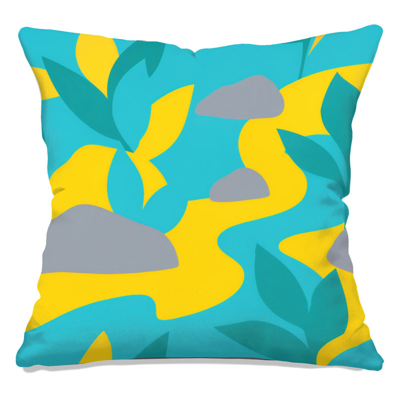 Coussins décoratifs camouflage, 16 x 16 inches, Bright Yellow and Slate Grey