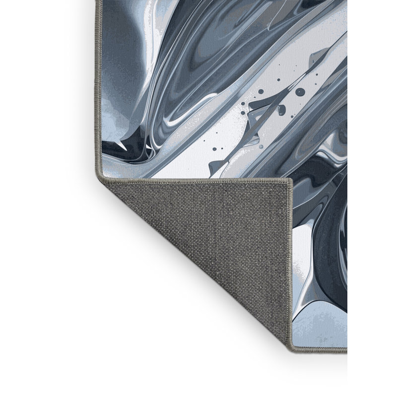 Tapis gris moelleux doux et moelleux à motif dégradé Eberhard, 2 pi x 3 pi