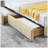 Full Velvet Storage Upholstered Tufted Sofa Bed Frame with Backrest and Armrests, Beige-59591983-54744871