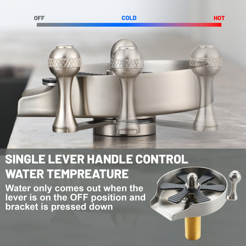 Rinceur en verre d'acier inoxydable pour l'évier de cuisine, laveuse de tasse d'accessoires d'évier de cuisine, Nickel brossé