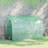 10' X 5' X 7' Lean To Greenhouse, Walk-In Green House, Plant Nursery With 2 Roll-Up Doors And Windows, PE Cover And 3 Wire Shelves