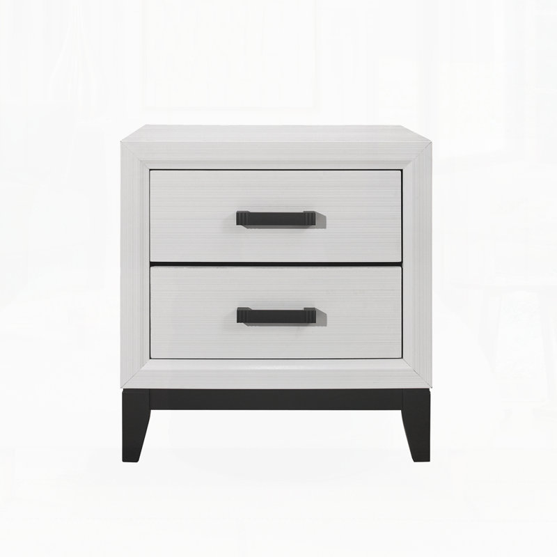 Table de chevet moderne pour chambre à coucher, Blanc