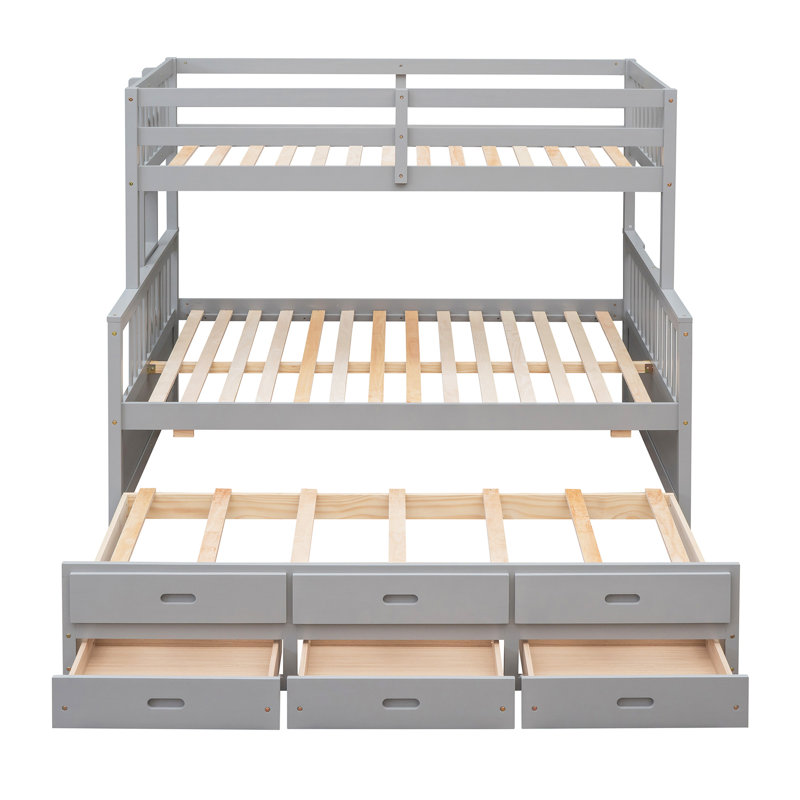 Lit plateforme avec rangement Jarrelle, Gris