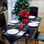 Chemin de table de Noël bleu marine brodé flocon de neige Elk 13 X 70 pouces saisonnier chemin de table de joyeux Noël d'hiver pour la salle à manger