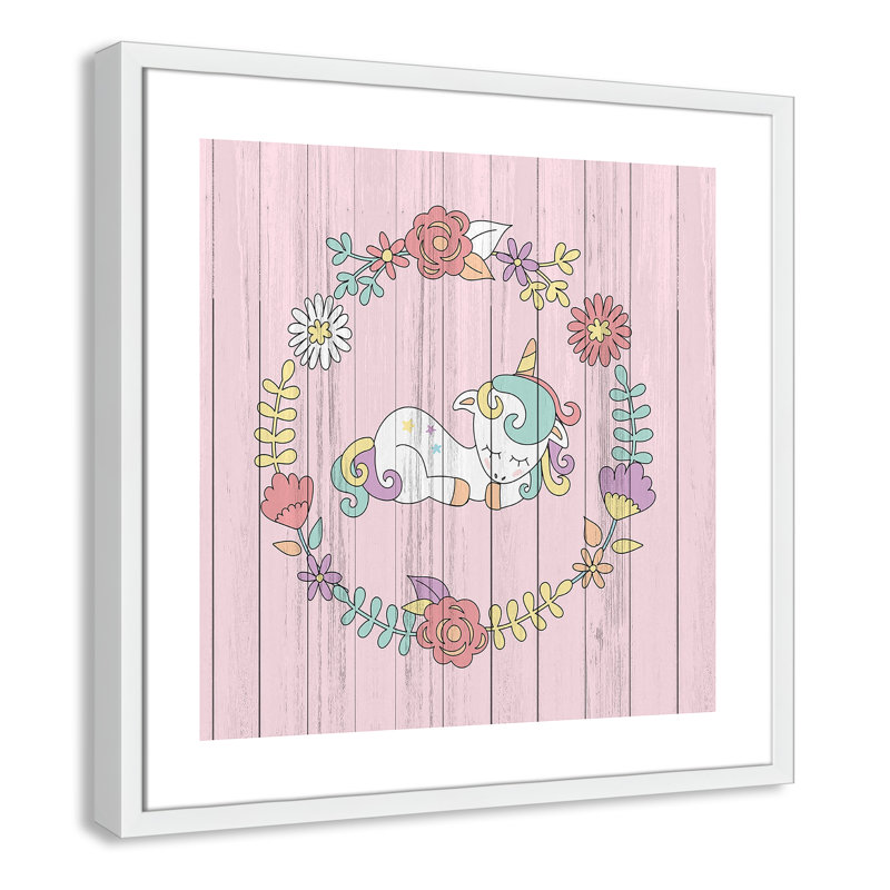 Décoration murale pour enfants, Encadré de boîte blanc, H 23,5 po x l 23,5 po x P 1,19 po