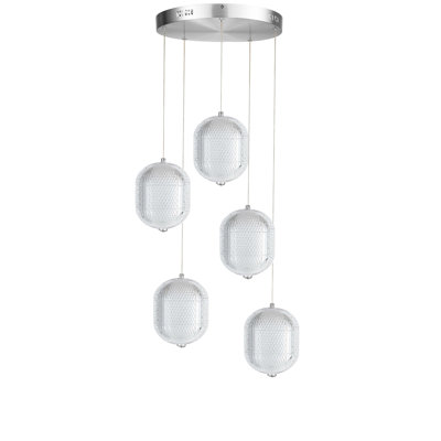 Luminaire suspendu DEL Peri, 5 lumières