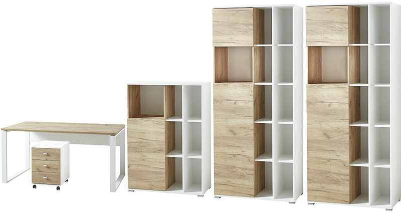 5 Piece Writing Desk Office Set