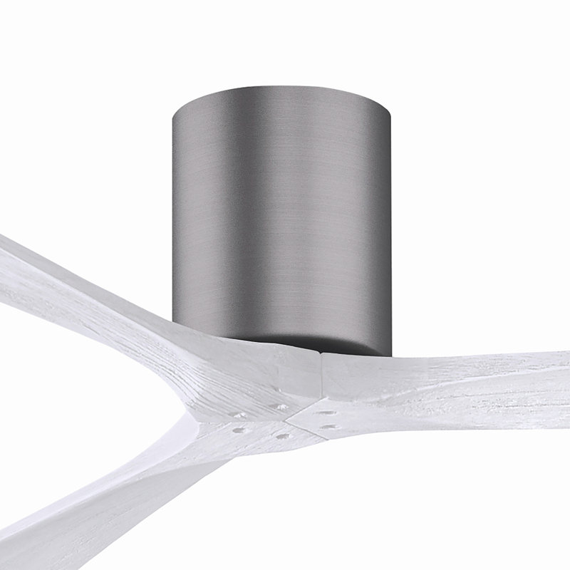 Irene Ceiling Fan, Brushed Pewter, Matte White, 52"