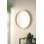 D20x1,5 "Miroir mural de style transitionnel en bois de manguier avec cadre en bois de manguier massif pour la salle de bain