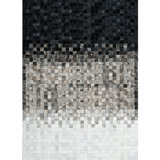 Verona Handmade Leather Ombre Taupe/Ivory Area Rug