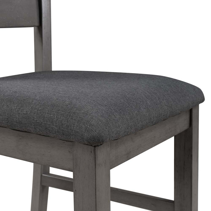 Angeline Dining Room Table and Chairs with Bench, Rustic Wood Dining Set, Set of 6,dining table set,dining room set, Grey