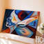 Toile, composition abstraite vibrante avec formes géométriques complexes et couleurs vives de l'art mural rappelant le vitrail-1450745898