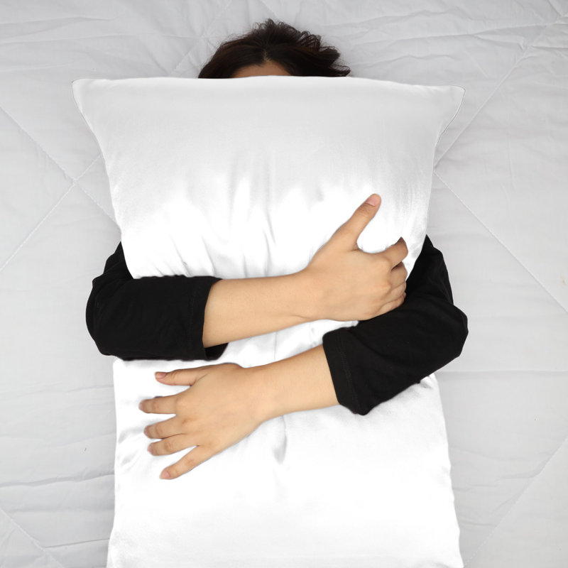 Luxury Satin Pillowcase Set of 2 - Silk Feel for Hair & Skin, Anti-Frizz & Cooling Effect, Ivory