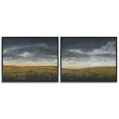 Stormy Meadow Landscape 2 Piece Giclee Art Set, design by Michael Willett