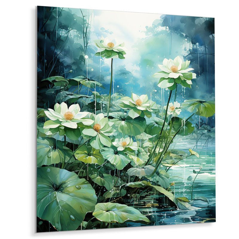 Floral Jungle Flower Majesty 1 - art mural en métal Jungle, H 40 po x l 30 po x P 1,5 po
