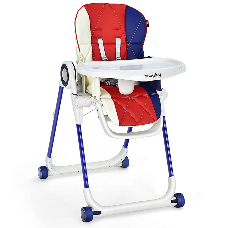 High Chair, Blue/Red/White
