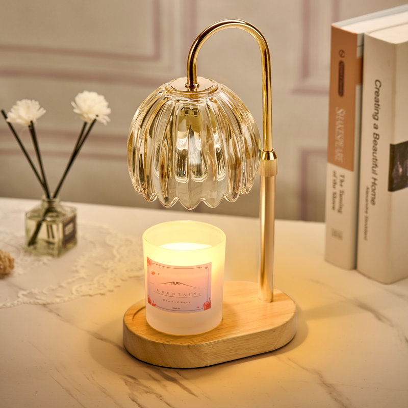 Lampe à bougie avec gradateur réglable en hauteur pour la maison, Doré