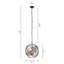 Luminaire suspendu sphère 4 lumières avec accents de cristal rappaport