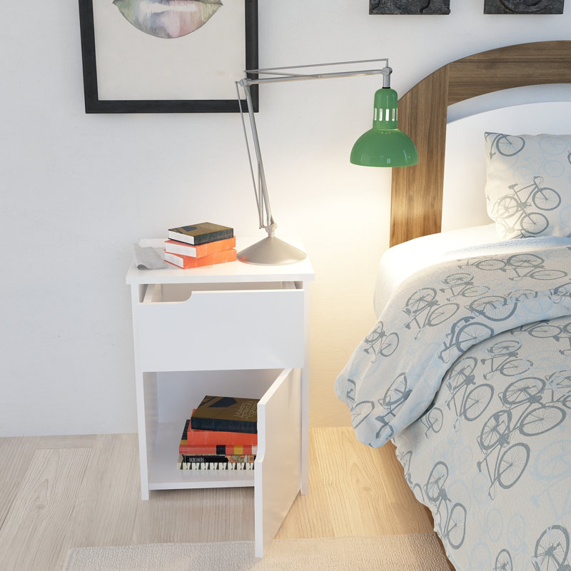 Carty 45cm W Manufactured Wood Bedside Table