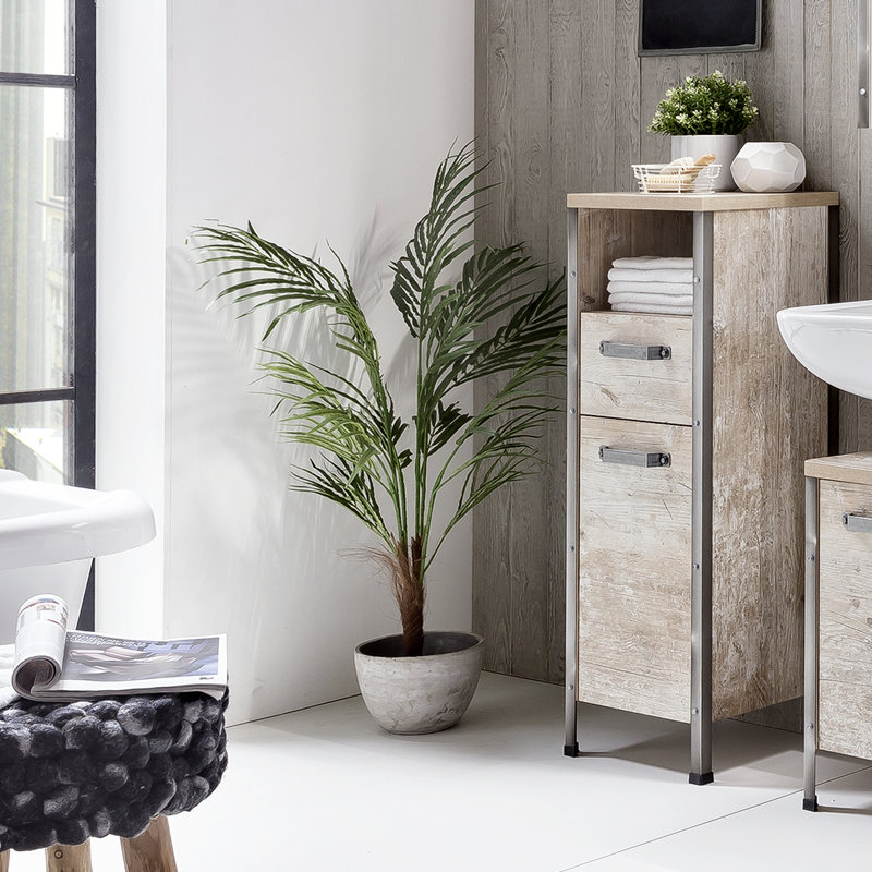 Harkon Freestanding Bathroom Cabinet, Light Brown