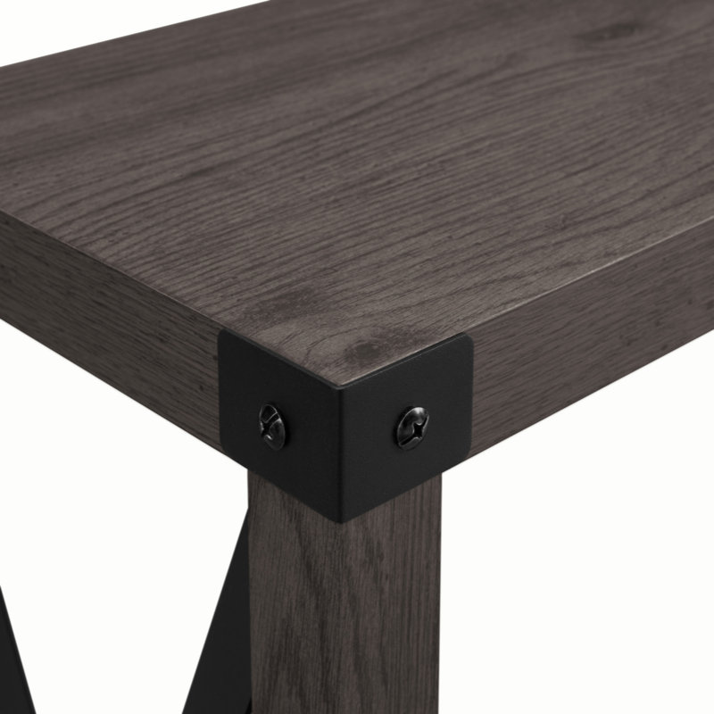 Table d'entrée avec tablette ouverte Larenda, Gris sablé