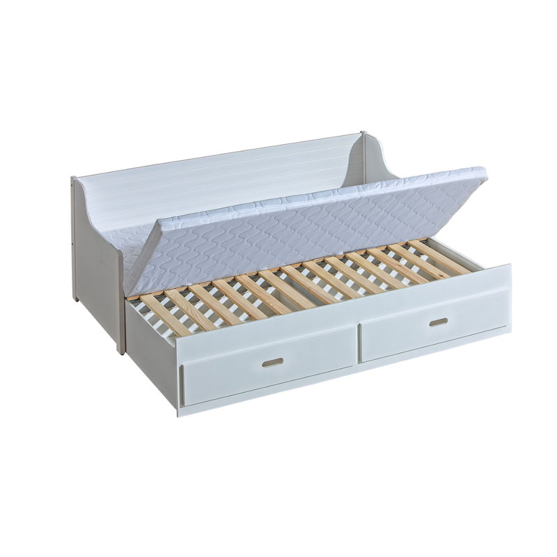 Aaliyah-Skye Solid Wood Drawers Bed