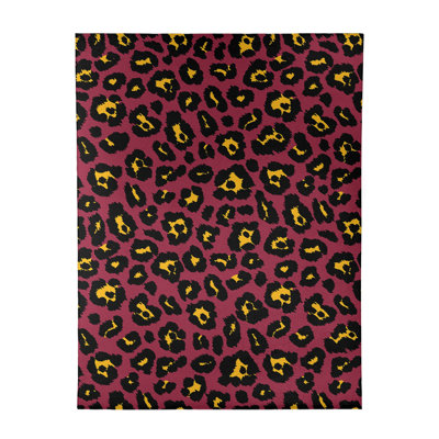 Imprimé animalier rouge/noir/jaune Tapis décoratif