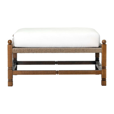 Repose-pieds d'extérieur en teck Vaterra avec coussin Sunbrella®