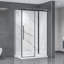 Ensemble de douche rectangulaire réversible encadré noir l 48 po x P 32 po x H 79,2 po Dreamwerks Bristol