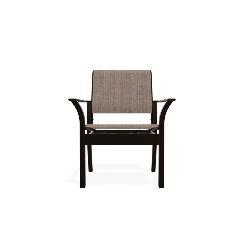 Leeward Outdoor Dining Chair, Augustine Fennel Sunbrella®, Kona