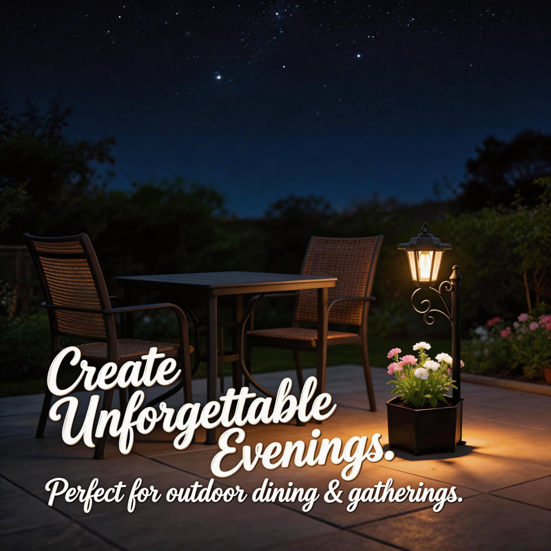 Solar Post Light 73cm Solar Powered Integrated LED Outdoor Floor Lamp