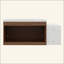 Meuble-lavabo mural avec lavabo de comptoir en résine, 1 tablette de rangement, 2 portes à fermeture douce (KD-Packing)