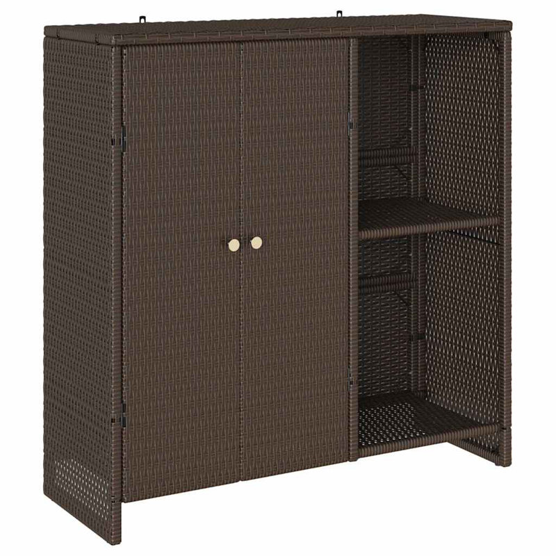 Rattan Accent Cabinet, Brown