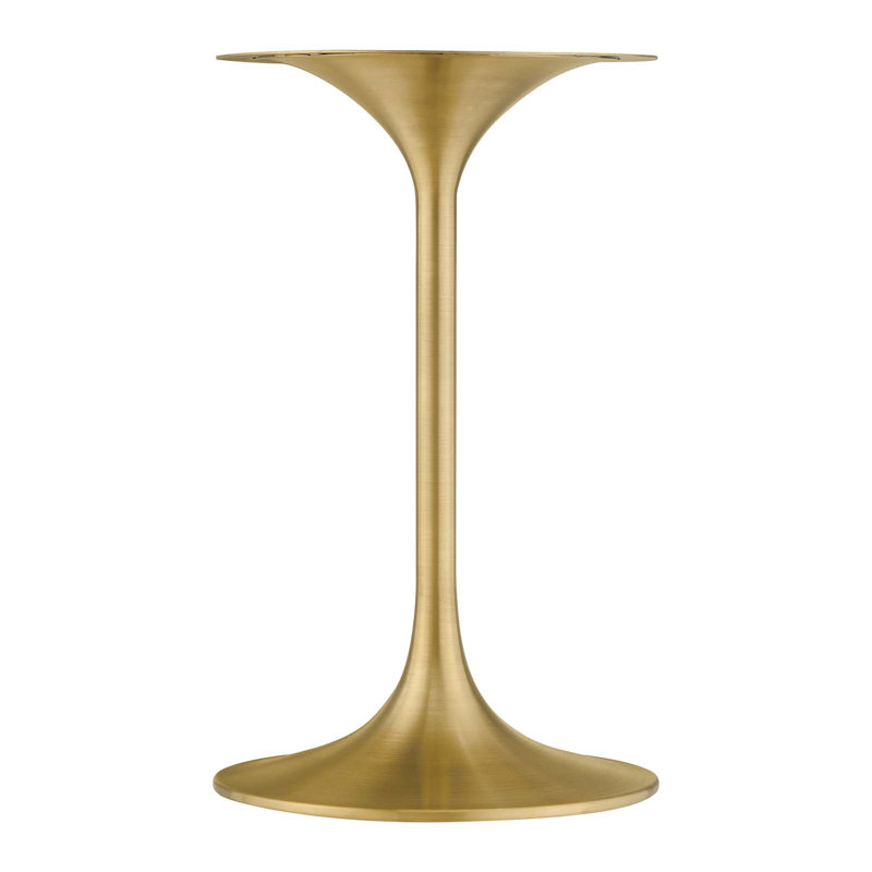 Modway Lippa 20" Round Artificial Marble Side Table, Gold, White