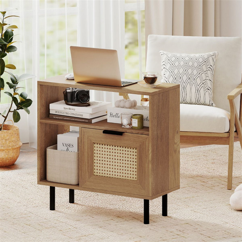 60cm W Manufactured Wood Bedside Table