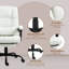 Fauteuil de bureau à 6 points de massage vibratoire avec repose-pieds blanc
