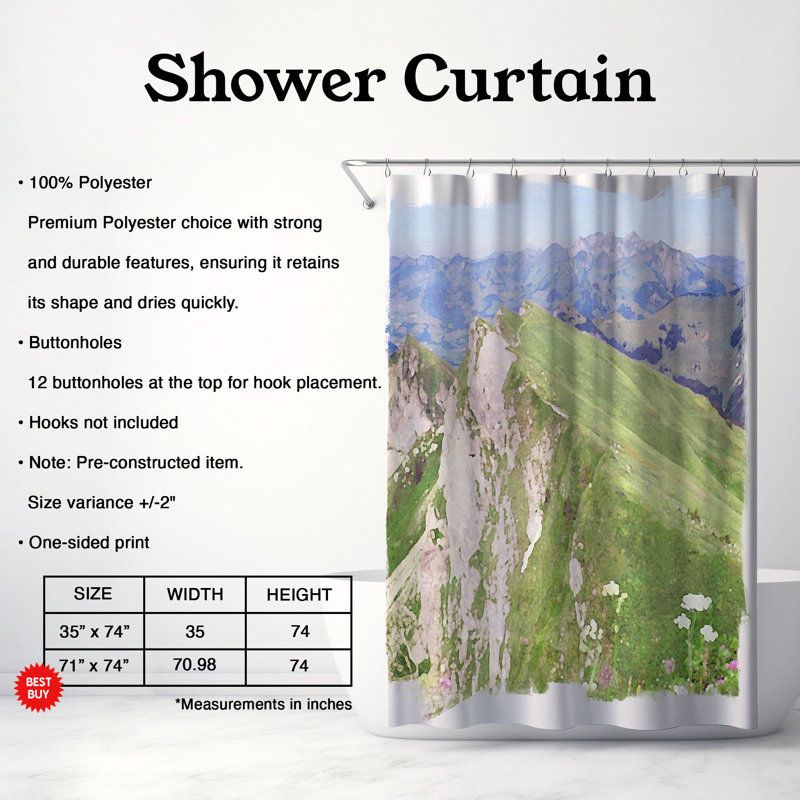 Lizandra Shower Curtain, 74"H x 71"W